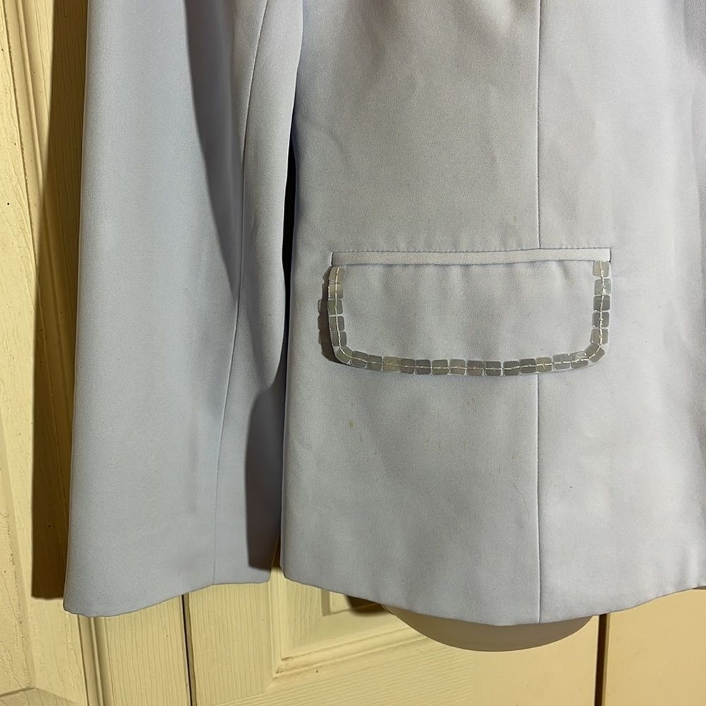 Together Spiegel Vintage 1990s Sky Blue Blazer Sequined Trim 10 - Picture 9 of 16
